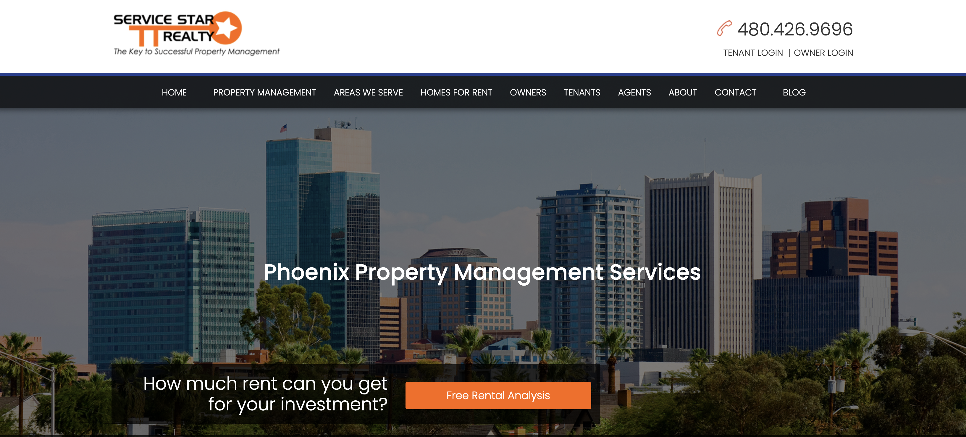 Service Star Realty website screenshot