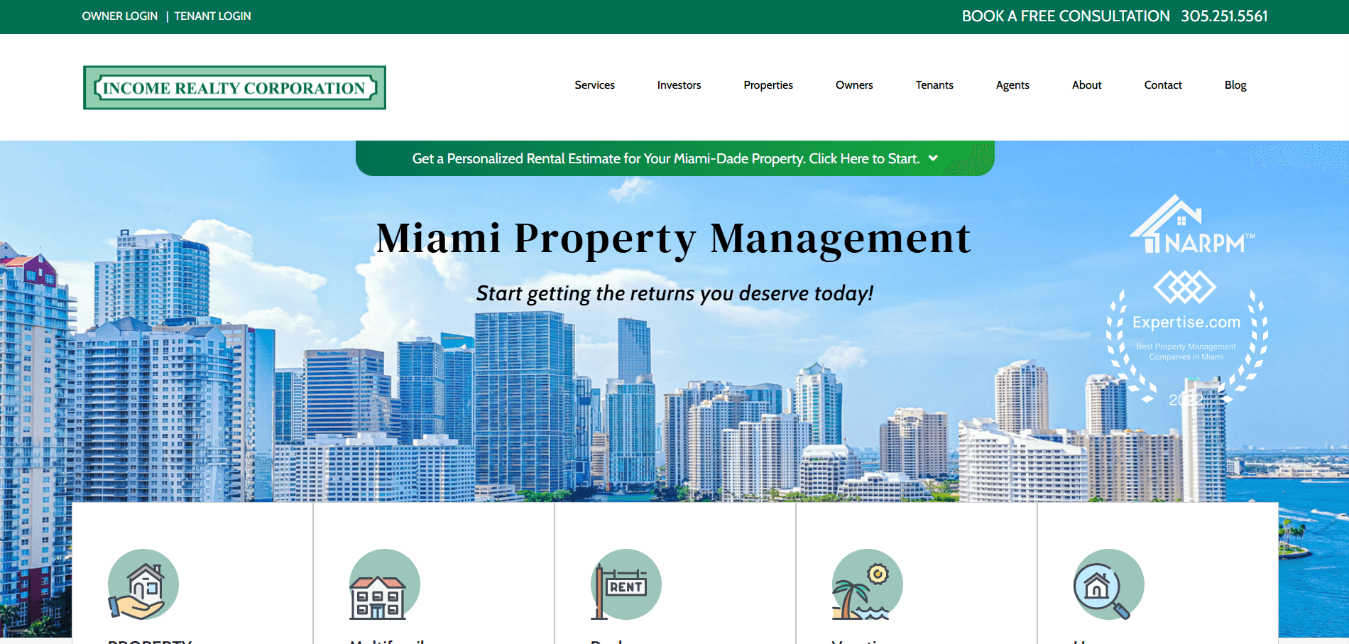 Income Realty Corporation website screenshot